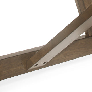 Sunvega Farmhouse Style Dining Table with Rubberwood Frame and Wood-Like Top