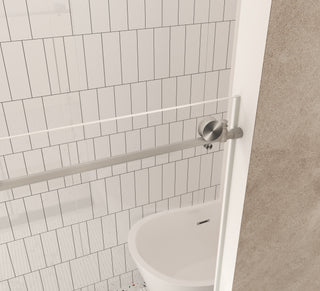 Sunvega Frameless Shower Door with Explosion Proof Film and Stainless Steel Handle
