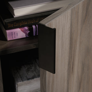 Sunvega Modern Dark Gray Wood Credenza with Ample Storage and Adjustable Shelves