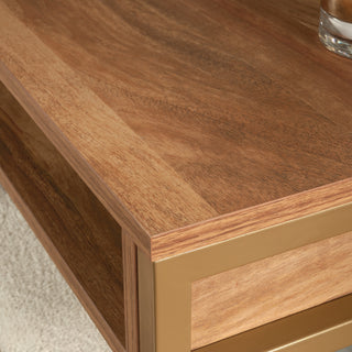 Sunvega Chic Brown Storage Cabinet with Spacious Drawer and Open Shelving