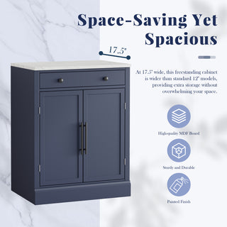 Sunvega Freestanding Kitchen Pantry Cabinet with Drawer and Adjustable Shelves
