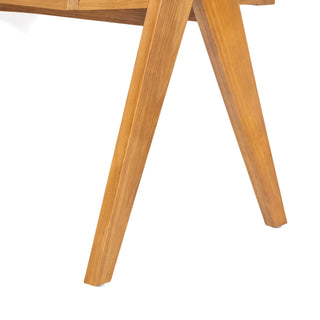 Sunvega Natural Rattan Dining Chairs with Perforated Design Set of 2 for Living Room