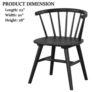 Sunvega Mid-Century Modern Dining Chairs with Spindle Back and Shaker Legs