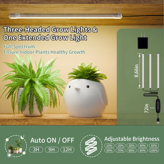 Sunvega 9 Tiered 63 Inch Tall Indoor Plant Stand with Grow Light for Multiple Plants