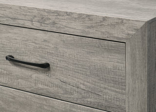 Sunvega Gray Wood Grain Finish Six Drawers Contemporary Dresser Bedside Cabinet
