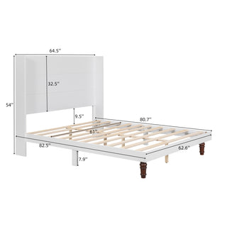 Sunvega Stylish High Headboard Bed with 54 Inch Design for Reading and Relaxing