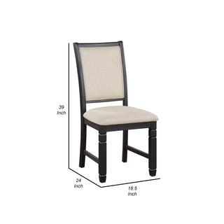 Sunvega Anji Set of Two Side Dining Chairs with Cushioned Seat and Curved Back
