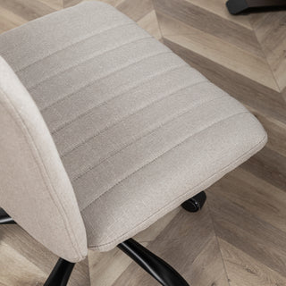 Sunvega Soft Breathable Fabric Upholstery Swivel Office Chair with Thick Foam Padding