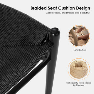 Sunvega Solid Wood Wishbone Dining Chairs Mid Century Modern for Beach House Fully Assembled