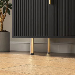 Sunvega Modern Fluted Sideboard with Adjustable Shelves for Living Room Storage
