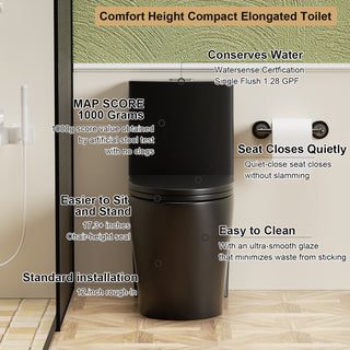Sunvega Modern Fan-Shaped Design One-Piece Toilet with Dual Flush and Soft Close Seat