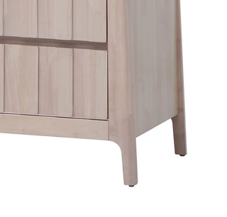 Sunvega Mid-Century Modern White Wash 1pc Chest with Hidden Handles and Splayed Bracket Feet