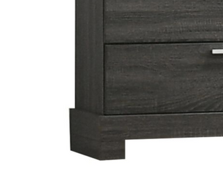 Sunvega Modern Gray Oak Chest with Five Spacious Drawers for Bedroom