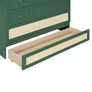 Sunvega Green Full Size Murphy Bed with Large Drawers for Smart Space Utilization