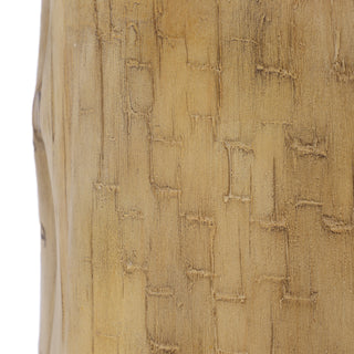 Sunvega Hand-Painted Faux Wood MGO Side Table with Natural Log Texture