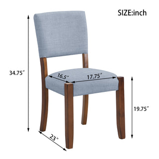 Sunvega Modern Upholstered Dining Chairs Set of 4 with Ergonomic Foam and Rubber Wood Legs