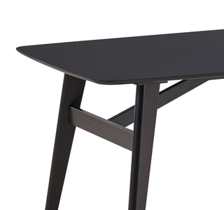 Sunvega Eliora Black Finish Wooden Dining Table with Fixed Table Top