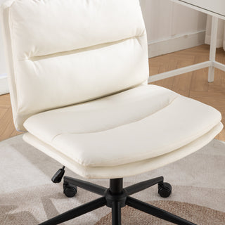 Sunvega Adjustable Swivel Criss-Cross Chair with Cushioned Wide Seat for Office
