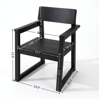 Sunvega Modernist HDPE Outdoor Garden Armchairs with Backrest in Your Choice of Color
