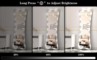Sunvega Hollywood Full Length Floor Mirror with 3 Color Modes for Dressing Room
