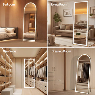 Sunvega Super Bright Dimmable LED Full Length Mirror with Shatterproof HD Glass