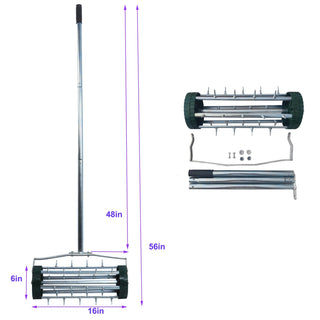 Sunvega 4 Wheel Heavy Duty Water Hose Reel Cart with Storage Basket and Weather Resistant Finish