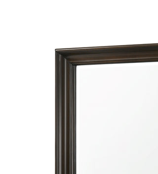Sunvega Sand Colored Beveled Glass Poster Mirror with Metal Accents