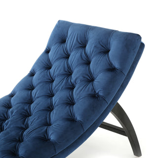 Sunvega Elegant Tufted Velvet Chaise Lounge for One-Person Relaxation