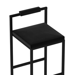 Sunvega Upholstered Velvet Bar Stools Set of 2 with Slim Metal Legs for Kitchen Counter