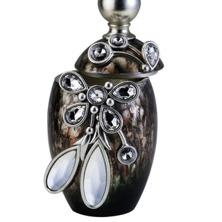 Sunvega Polyresin Decorative Jewelry Box with Crystal and Glass Accent for Bedroom
