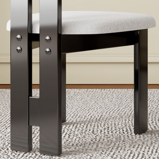 Sunvega Modern PU Leather Dining Chairs with Solid Wood Legs for Family Kitchen