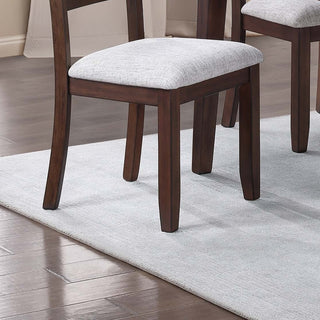 Sunvega Walnut Color Cushion Padded Seat Dining Room Bench in Contemporary Style