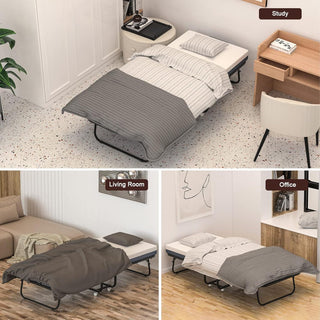 Sunvega Folding Bed with Memory Foam Mattress Included Portable Roll Away Guest Bed