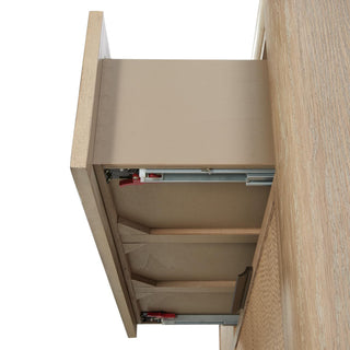 Sunvega Modern Transitional Dresser with Rope Drawer Fronts and Stone Top