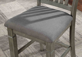 Sunvega Transitional Slat Back Counter Height Chair with Fabric Upholstered Seat