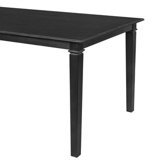 Sunvega Classic Country Style Rubber Wood Dining Table Set with Bench and Chairs