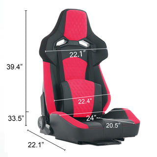 Sunvega Universal PVC Bucket Style Reclinable Sport PU Leather Simulator Racing Seat