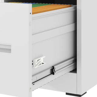 Sunvega 5 Drawer Metal Vertical File Cabinet with Lock on Wheels for Home Office
