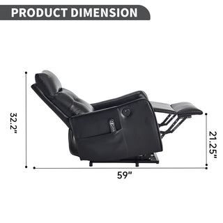 Sunvega Single Motor Power Lift Recliner Chair with Massage and Heat for Elderly