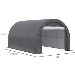 Sunvega Heavy Duty Portable Carport Garage Storage Tent with Large Zippered Door