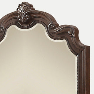 Sunvega Sand Colored Beveled Glass Poster Mirror with Metal Accents