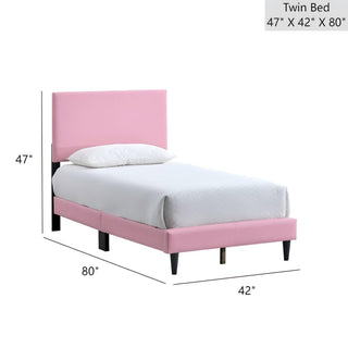 Sunvega White Faux Leather Upholstered Queen Bed with Adjustable Headboard