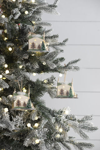 Sunvega Weathered Finish Iron Snowflake Hanging Ball Ornaments for Holiday Decor
