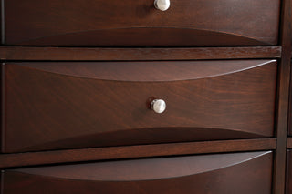 Sunvega Dark Brown Tufted Polyurethane Upholstered King Size Bed Frame