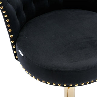 Sunvega Velvet 360 ° Rotating Bar Chair with Soft Pillow and Adjustable Height for Kitchen