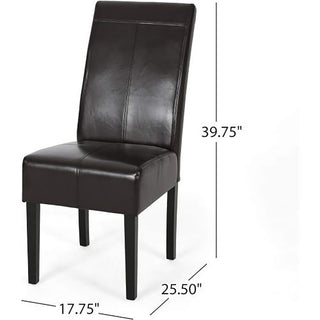 Sunvega Modern Upholstered Dining Chair with T-Stitch Design and Wood Legs