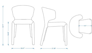 Sunvega Mid-Century Modern Dining Chairs Set of 2 with Faux Leather Upholstery