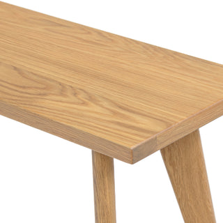 Sunvega Solid Red Oak Wood Bench with Tapered Legs for Dining and Entryway