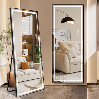 Sunvega 64x21 Inch Full Length Vertical LED Mirror with Bracket and Dimming