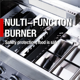 Sunvega 46-Inch Four Burner Stainless Steel Gas Grill with Warming Rack